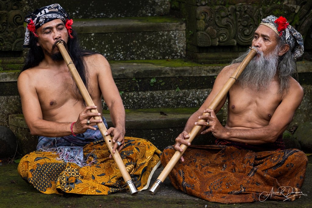 Balinese Flute Players