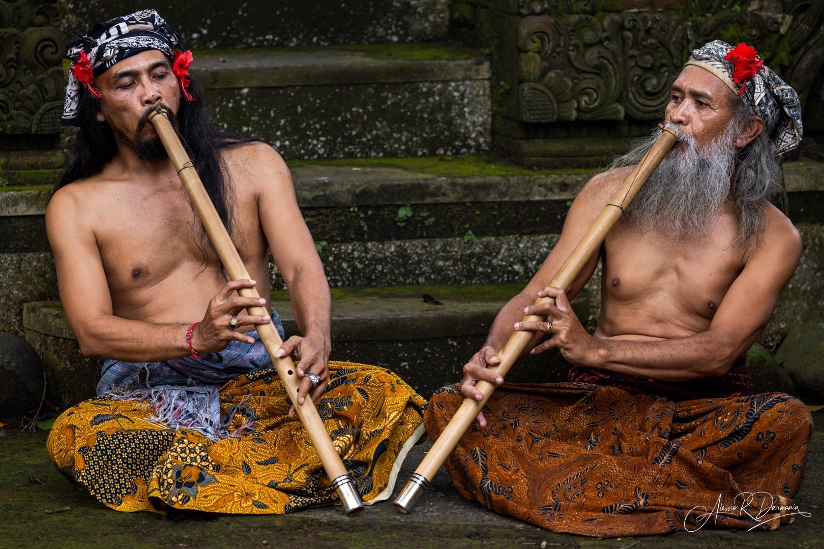 Balinese Flute Players